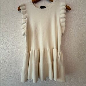 Club Monaco Cream Knit Top